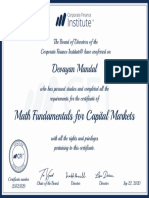 Math Fundamentals For Capital Markets