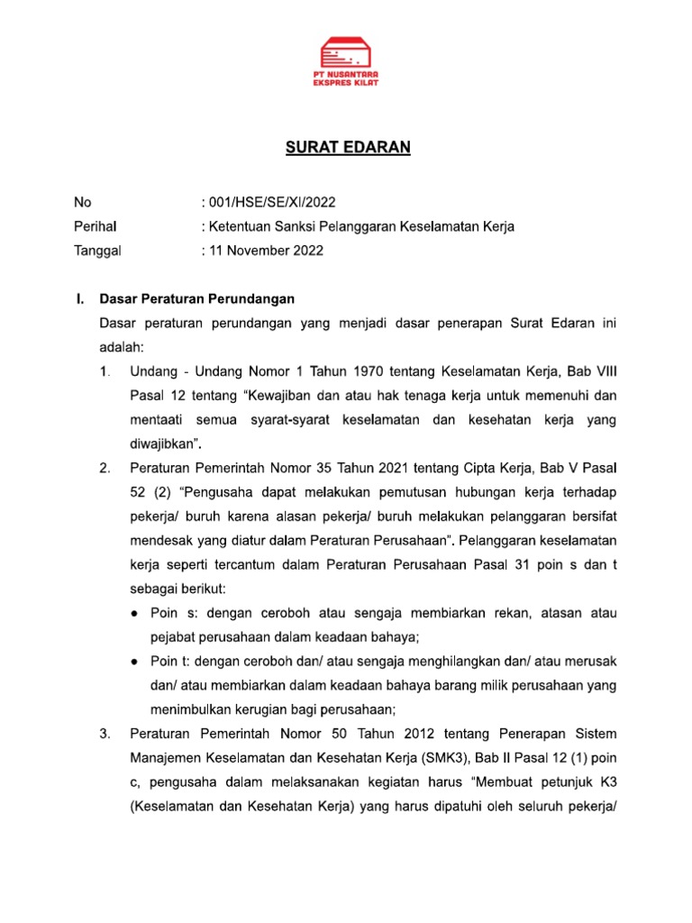 Syamsul Jahidin menilai Sanksi Pelanggaran UU Keselamatan Kerja Masih Lemah