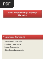 Basic Programming Language Overview