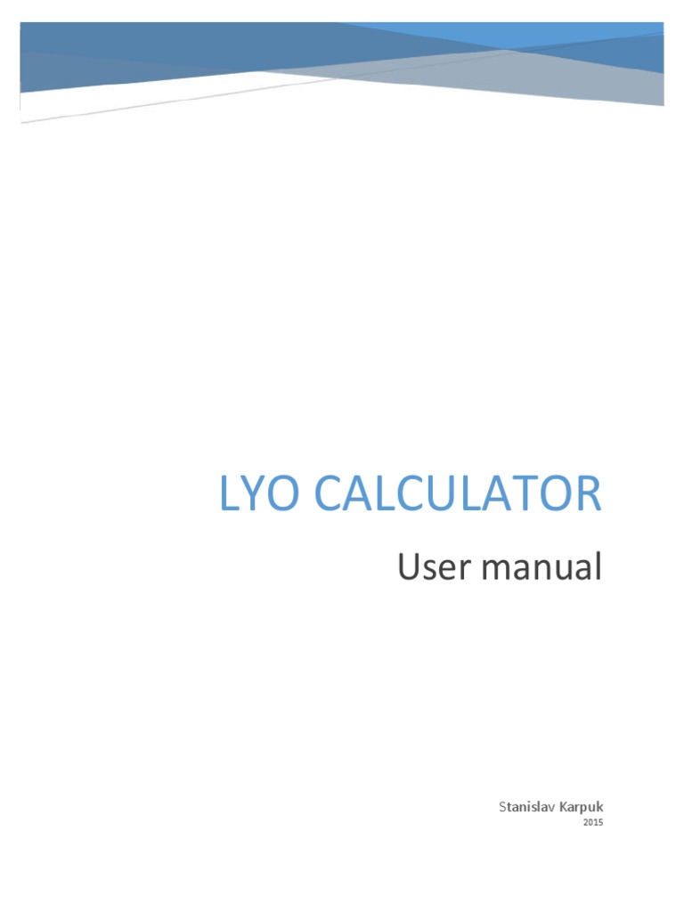 Lyophilization Tool Guide | PDF | Freeze Drying | Chemistry
