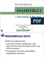 Statistika I - Pertemuan 3 Penyusunan & Penyajian Data