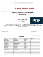 2010-2011 Campus Improvement Plan - Long