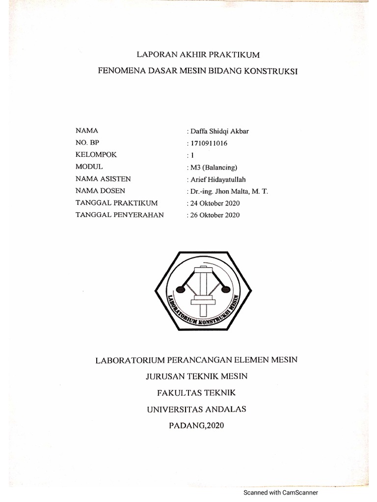 FDM Konstruksi M3 KLP1 1710911016 Daffa Shidqi Akbar | PDF