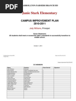 2010-2011 Campus Improvement Plan - Stark