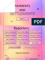 Payments and Settlements.
