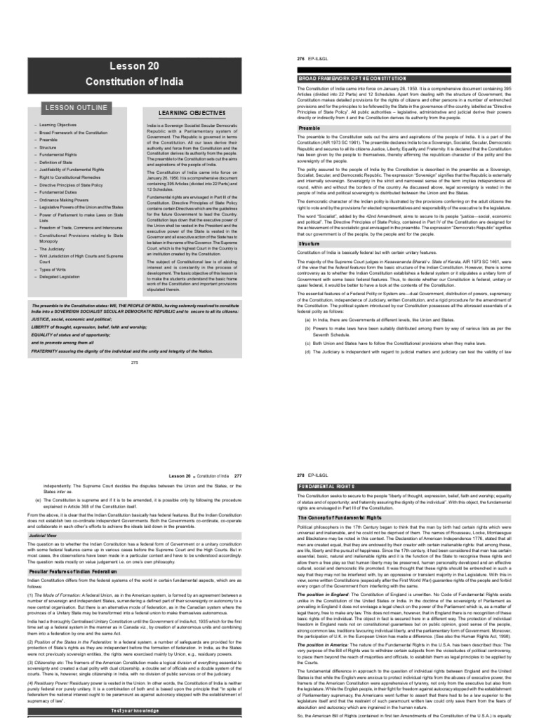 Lesson 20 constitution of india pdf constitution u s state