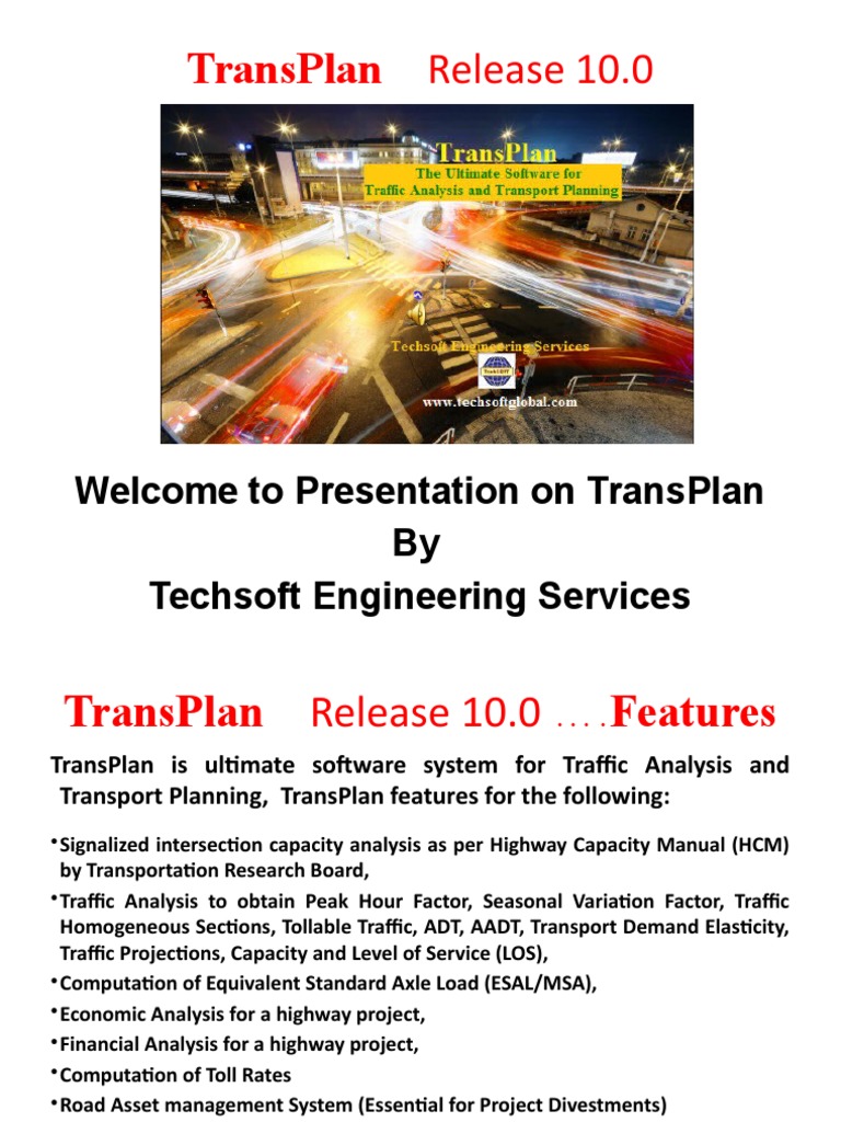TransPlan Release 10: Traffic Analysis Tools | PDF | Traffic ...