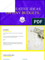 100 Creative Ideas On Tiny Budgets