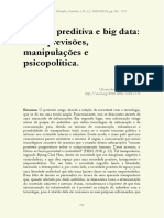 Análise preditiva e big data_ entre previsões, manipulações e psicopolítica - Lucas Ribeiro, Ufpr.