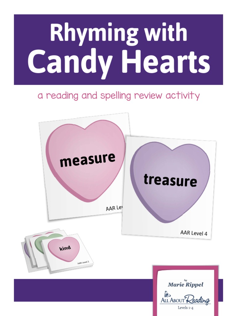 Rhyming With Candy Hearts Activity | PDF | Writing | Education Theory