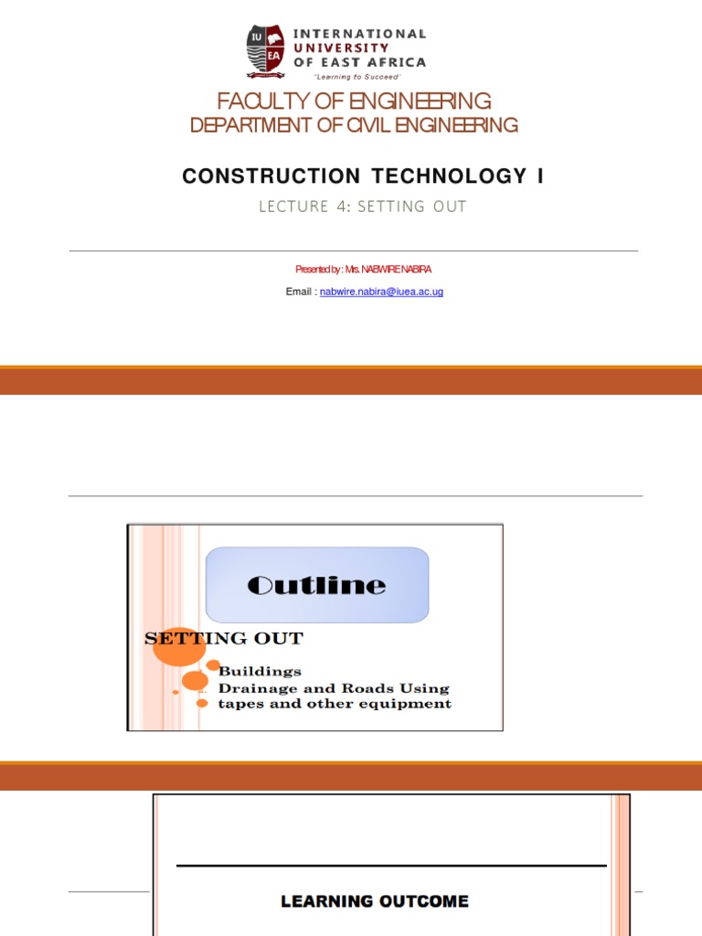 Setting Out Techniques in Construction | PDF