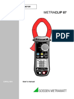Gossen Metrawatt Metraclip 87 User Manual