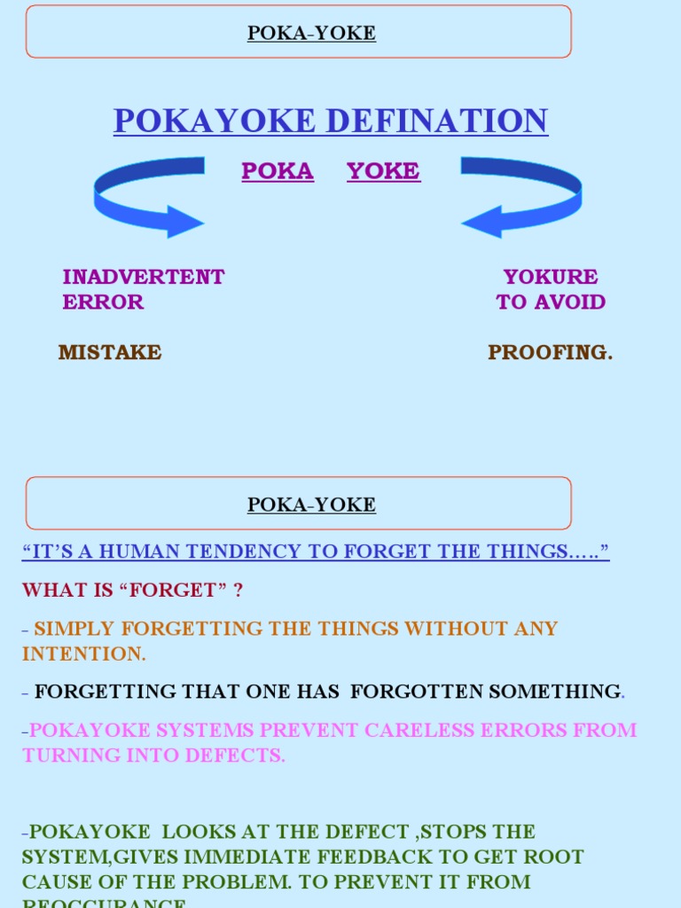 What Is Poka Yoke PDF Switch Sensor