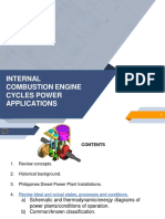 Internal Combustion Engine Cycles Power Applications