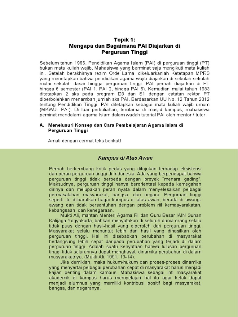 Pertemuan Ke 1 | PDF