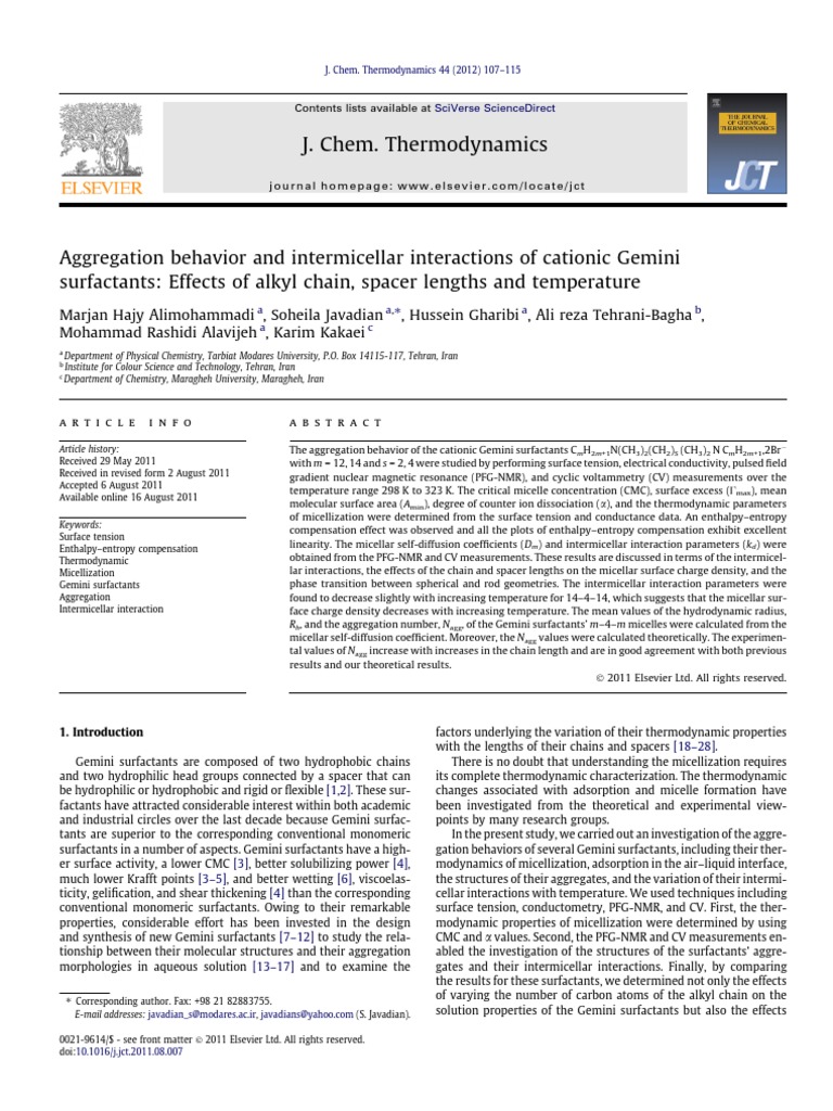 Different spacers PDF Chemistry Physical Chemistry