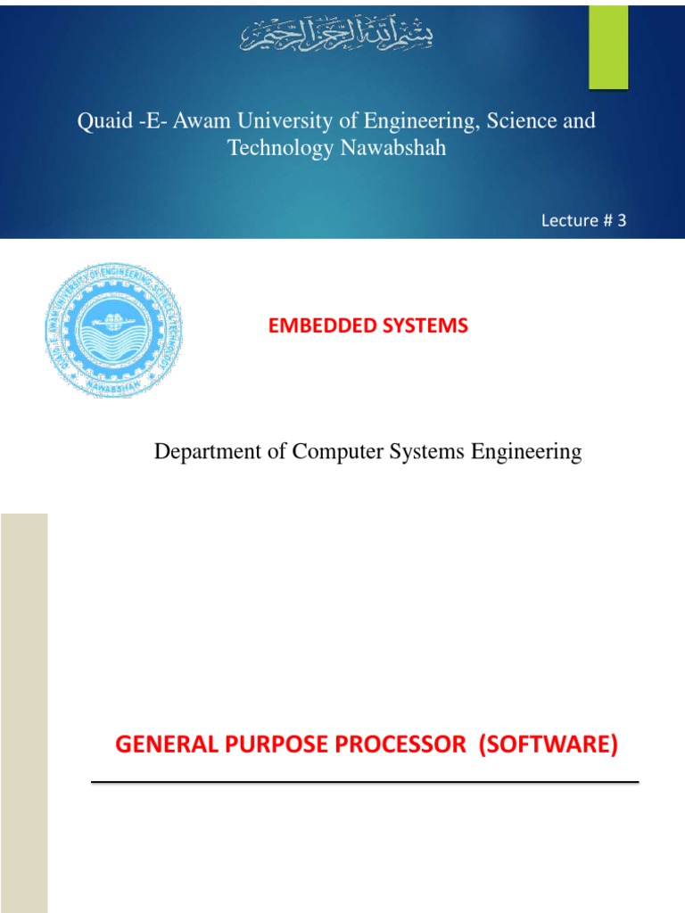 An Overview of General Purpose Processors and their Role in Embedded ...