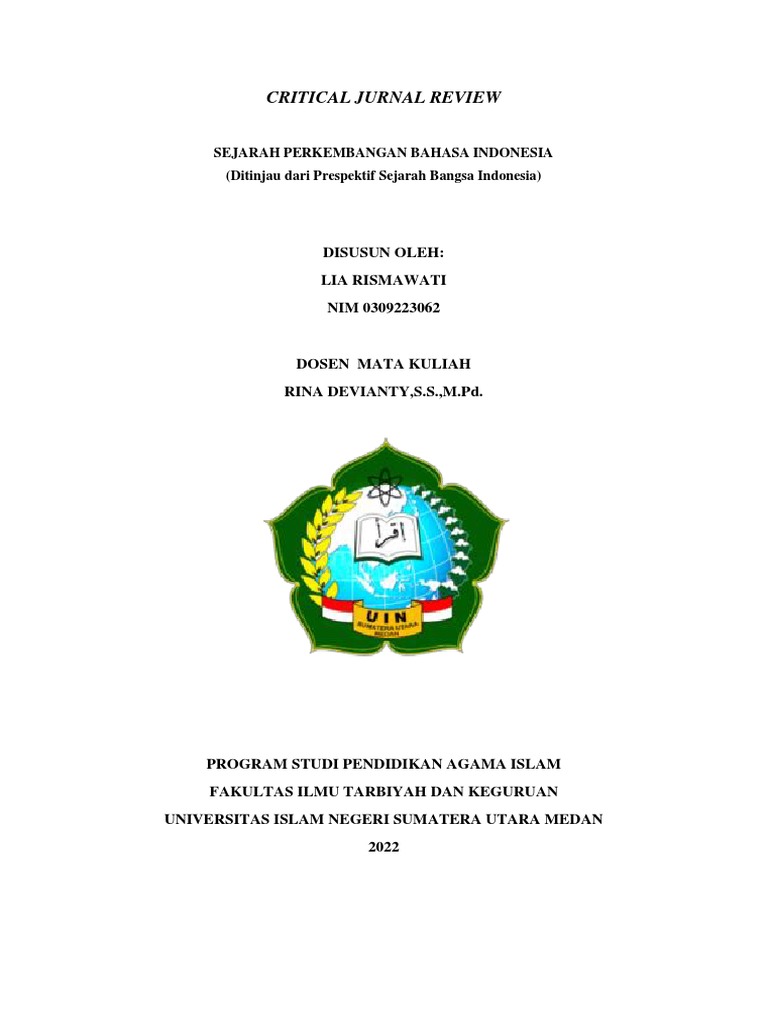 Tugas CJR Lia Risma Wati PAI-4 | PDF