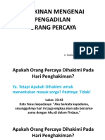 Keyakinan Mengenai Pengadilan Orang Percaya