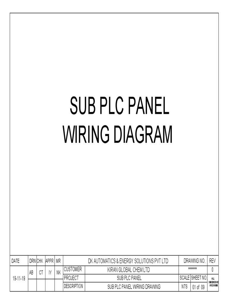 Sub PLC Panel Wiring Diagram PDF