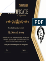 Volunteer Certificate of Appreciation Template