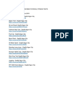 Video References On The Revised Physical Fitness Tests