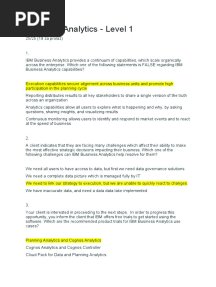 Business Analytics - Level 1 Quiz (25 - 25)