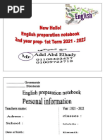 2nd Year Prep Prepration New Hello 2022 by Mr. Adel 1stterm