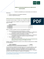 Instrucciones Sobre Reconocimientos de Créditos de Sustitución