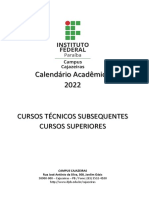 Calendário IFPB