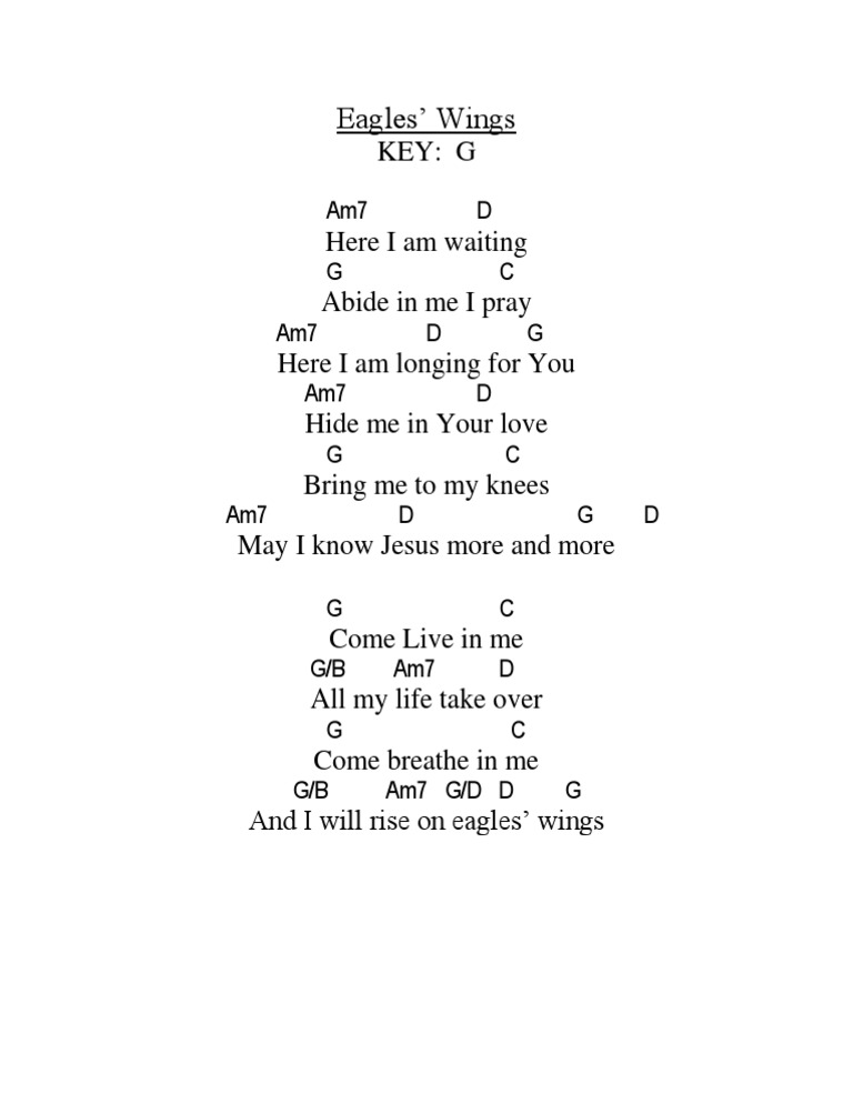 Eagles' Wings Lyrics and Chords | PDF