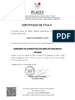 IPLACEX titulo ingeniero administración seguridad privada