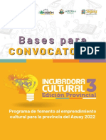 Bases Convocatoria Incubadora Cultural 3