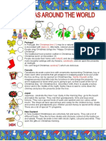 Number and label pictures from Christmas traditions around the world