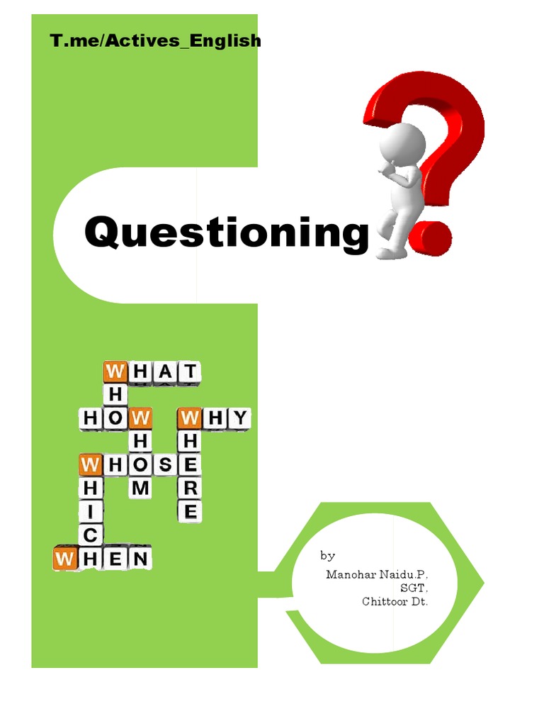 Types of Questions PDF Verb Question