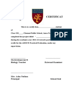Biology - Bonafide Certificate