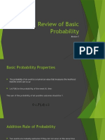 Review of Basic Probability Properties Module