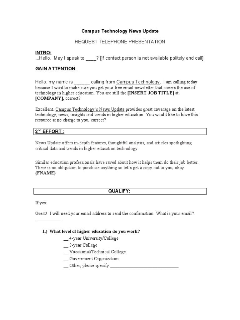 Campus Technology News Update - Script | PDF | Email | Higher Education