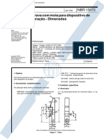 NBR 13072 - Trava Com Mola para Dispositivo de Furacao - Dimensoes