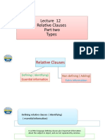 Lecture 12 Relative Clauses (2)