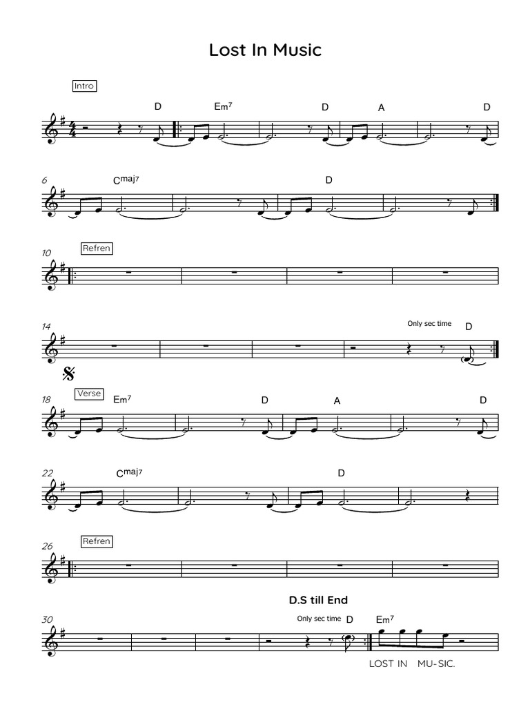 Lost in music pdf