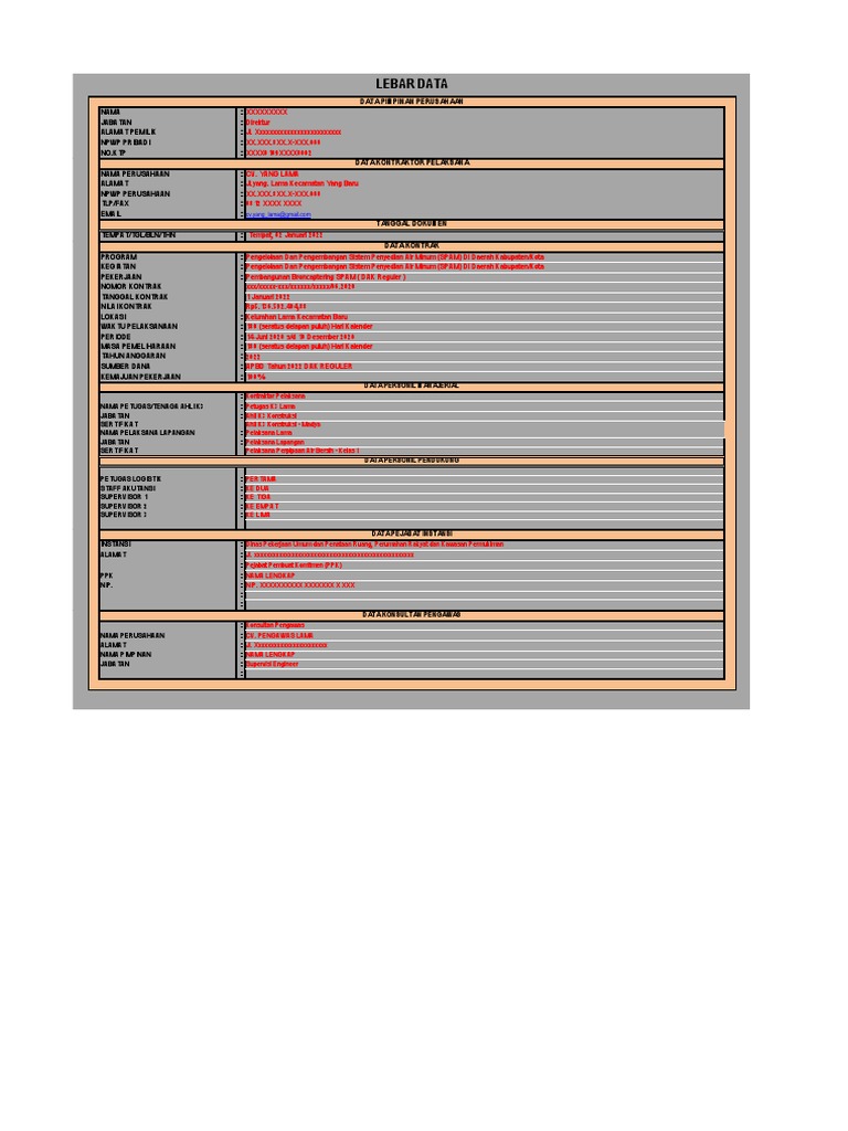 Format RMPK File Excel | PDF