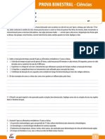 Ensino Fundamental Provas Bimestrais 2012 6o Ano Prova Bimestral 1 Caderno 1 Ciencias