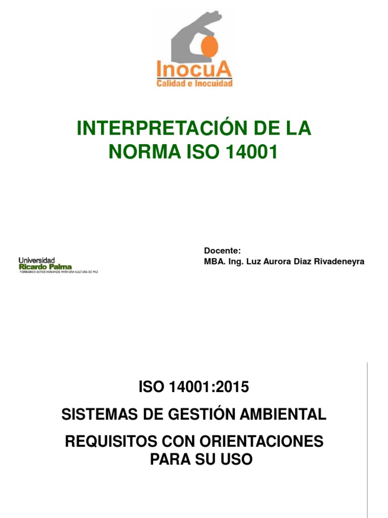 Interpretación de la Norma ISO 14001 | PDF | Auditoría | Planificación