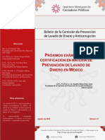 Exámenes de certificación PLD en México noviembre 2022