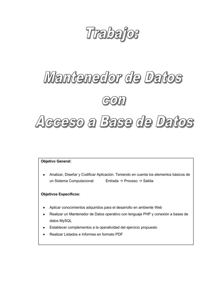 Desarrollo de Aplicación PHP y MySQL | PDF | Mi sql | Php