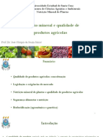 Nutrição Mineral e Qualidade Dos Produtos Agrícolas