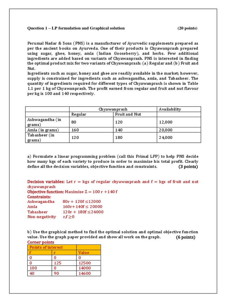 DS2 Tutorial 3 - Answer Key | PDF | Linear Programming | Mathematical ...