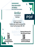 UIN Raden Fatah Palembang Sertifikat PLIK 2020-2021