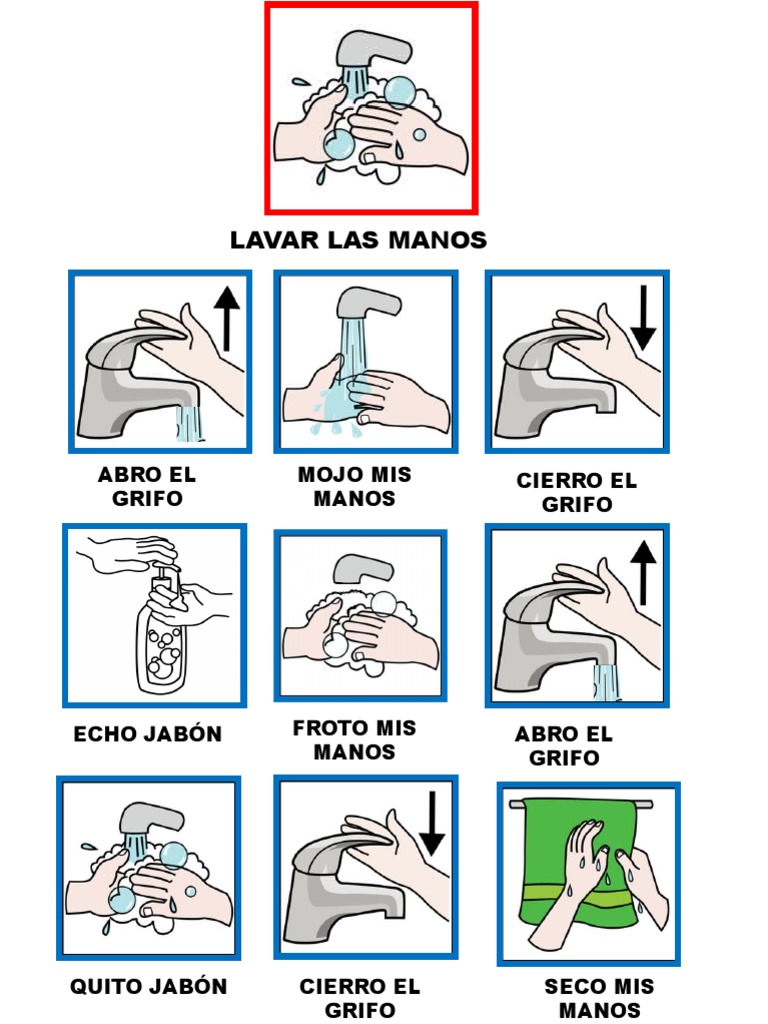 Secuencia de Lavado de Manos Infantil | PDF | Estudios de idiomas ...